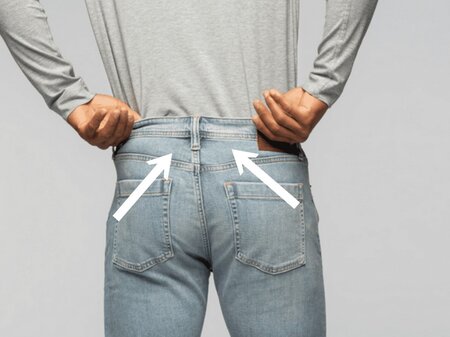 why do jeans gap in back or behinde