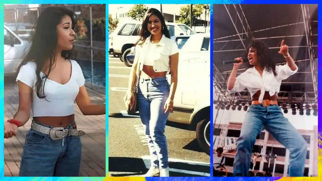 Selena Quintanilla in her 90s style with Jeans 1