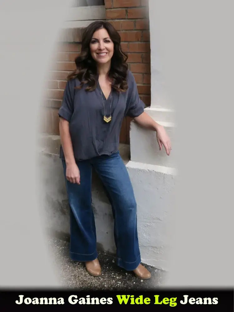 Joanna Gaines with Wide Leg Jeans